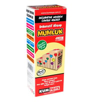 Kumtoys Dekoratif Ahşap Mumluk Renkli Balonlar Desenli Set