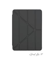 iPad Air 11 inç 6. Nesil Uyumlu Kalem Bölmeli Akıllı Trifolding Tablet Kılıfı (Siyah)