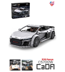 Cada Uzaktan Kumandalı 1: 14 Audi R8 Coupe (536 Parça) Oyuncak Yapım Seti Blok Araba -FFCADA-C57012W