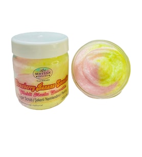 MHYSSA naturals Çilekli &Muzlu Smoothie Vücut Peelingi /Strawberry &Banana Smoothie Sugar Body Scrub (200ml)