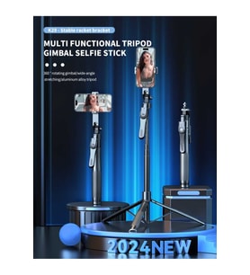 Bluetooth Kumandalı 215 cm Uzun Tripod ve Telefon Tutuculu Selfie Çubuğu