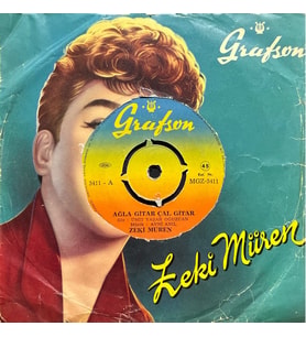 Zeki Müren Ağla Gitar Çal Gitar 45lik Plak (Karışık)