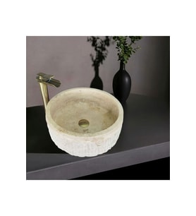 Gamze Klasik Traverten Doğal Patlatma Lavabo-193