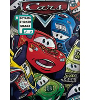 Cars Temalı Maske, Sticker ve Boyama Kitabı (8 Sayfa)