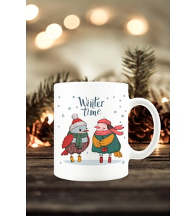 Yılbaşı Yeni Yıl Konseptli Noel Winter Kış Baskılı Kupa Bardak
