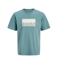 JACK JONES Erkek Kabartma Yazı Desenli Tişört 12289863 (Açık Yeşil)