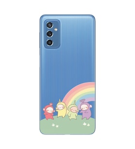 Samsung Galaxy M52 Uyumlu Teletubbies Desenli Şeffaf Telefon Kılıfı