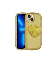 Apple iPhone 13 Uyumlu Kılıf Kamera Korumalı Pop Soketli Renkli Zore Ofro Kapak (Sarı)