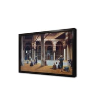 Camide Namaz Kılanlar Lean Leon Gerome Çerçeveli Mdf Tablo