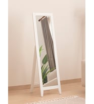 Dfn Wood Mdf Beyaz Ayaklı Boy Aynası 140x40 Cm