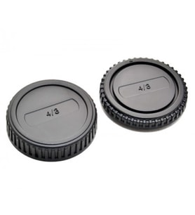 Olympus 4/3 Body Ve Lens Arka Kapağı (Siyah)