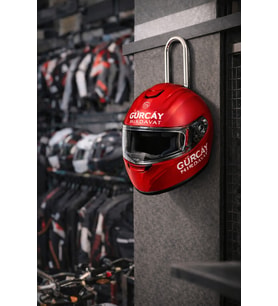 Motosiklet Kask Askısı (Gümüş)