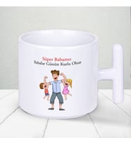 Süper Babamız Babalar Günün Kutlu Olsun Yazılı Hediyelik T Kupa Bardak