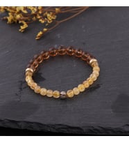 Doğal Sitrin ve Zultanite Taşlı Unisex Bileklik