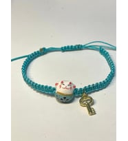 Artvalent Maneki Neko Makrome Bileklik (Mavi)