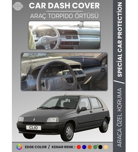 RENAULT CLIO 1 (1994-1998) Torpido Örtüsü Ön Göğüs Koruma Torpido Koruma Araca Özel Tam Uyum