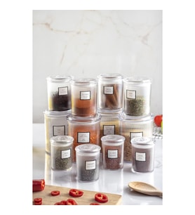 12li Barok Yuvarlak 3 Boy Kavanoz Seti & Saklama Kabı & Erzak Kabı (4*1000 ML, 4*500 ML,4*250 ML)