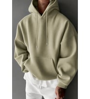 Regular Kapüşonlu Sweatshirt Erkek Unisex 3 İplik Şardonlu %100 Pamuk Basic Hoodie