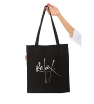 Siyah Bez Çanta Relax Baskılı