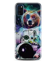 Samsung M21 M22 M23 M30 M31S M32 Kılıf Desenli Silikon Astronot Panda 1755