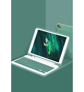 İpad Pro 11 2022 Kılıf Kc01 Smart Klavyeli Tablet Kılıfı - Koyu Yeşil Diğer Diğer