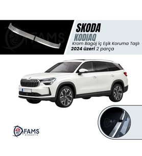 Skoda Kodıaq Uyumlu Bagaj İç Eşik Koruma 2024 Üzeri P.çelik (Taşlı)