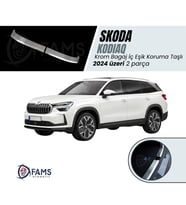 Skoda Kodıaq Uyumlu Bagaj İç Eşik Koruma 2024 Üzeri P.çelik (Taşlı)
