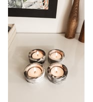 MARBLE 4'LÜ DEKORATİF TEALIGHT MUMLUK