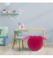 Pembe Kulaklı Tavşan Yastık 33 cm Silikon Elyaf