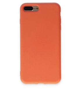 Pilelistore   iPhone 7 Plus Kılıf Nano içi Kadife Silikon - Turuncu