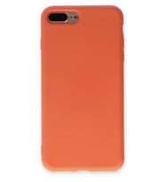 Pilelistore   iPhone 7 Plus Kılıf Nano içi Kadife Silikon - Turuncu