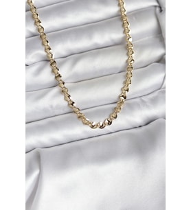14K Gold Renk Kaplama Zincir Model CM Kadın Kolye 5886 - GLST3363-4341