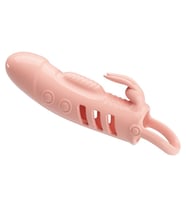 2,5 cm Dolgu Uzatmalı Titreşimli Penis Kılıfı Prezervatif Vibratör