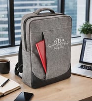 BK Gift Kişiye Özel İsimli Gri Sırt Çantası AB001 -4, Notebook ve Laptop Uyumlu Şık Sırt Çantası