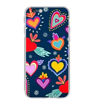 PrintiFy iPhone 6 ile Uyumlu Retro Color 3  Kamera Korumalı Şeffaf  Kılıf
