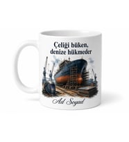 Gemi İnşa Mühendisi Tersane Kızağı Çelik Kaynak Gemi İndirme Kupa Hediye Bardak
