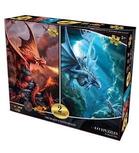 Ateş Ejderhası ve Su Ejderhası İkili Puzzle 200 Parça