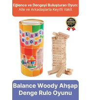 Premium Eğlence Parti Etkinlik Aile Strateji Koordinasyon Balance Woody Ahşap Denge Rulo Oyunu