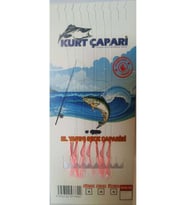 Kurt Çapari 10 Numara 7 İğneli UV Pembe Simli 0.25 Beden 0.15 Kısa Köstek
