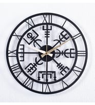 Vegvisir Metal Siyah Duvar Saati 1,5 mm Kalınlık 40x40 cm