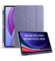 Xiaomi Redmi Pad 2 Pro / Pad Pro / Poco Pad 12.1inç Kılıf Kalem Bölmeli Trifoldi