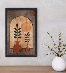 BK Home Botanical Art Dekoratif Ahşap Siyah Çerçeveli Tablo-1