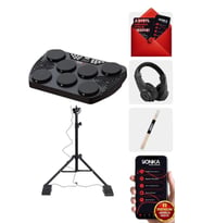 Midex DDX-105ST Profesyonel Standlı Dijital Davul Şarjlı Elektronik Bateri Bluetooth (Davul Stand Kulaklık Baget)