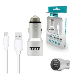 Eatech Araç Şarj Mıcro Çift Usb Metal 3.1 Amper