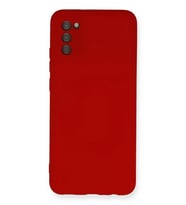 Galaxy A03S Kılıf Nano içi Kadife Silikon - Kırmızı