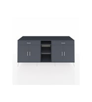 Kronos Konsol 4 Raflı 2 Çekmeceli 4 Kapaklı 220x59x99 Antrasit-Antrasit/Antrasit