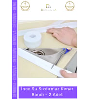 #Bant PVC Mutfak Banyo Tezgah Lavabo Küvet Kenar Koruyucu Su Sızdırmaz Kenar Bandı - 2 Adet