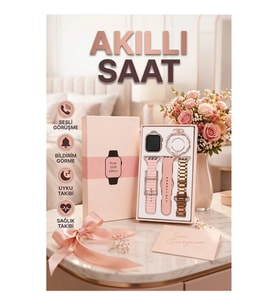 Bluetooth Akıllı Saat Sesli Görüşme Bildirim Takip Uyku ve Sağlık İzleme Özellikli
