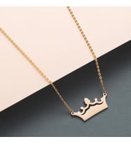 Kişiye Özel 925 Ayar Gümüş Taç Kolye (Gold)