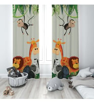 Çocuk Odası Dijital Baskılı 135x260cm Tek Kanat Fon Perde Model 00090
